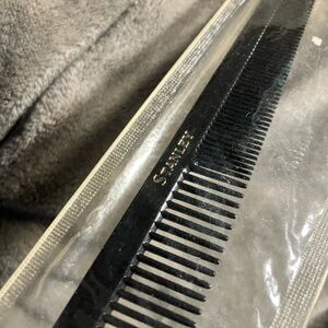 Vintage Stanley barber beautician comb in packaging new old stock rounded